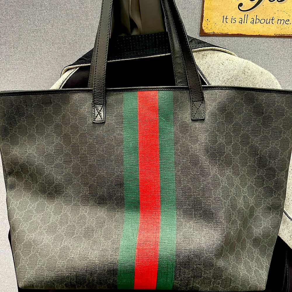 Authentic Gucci GG black Tote Shopper Bag
